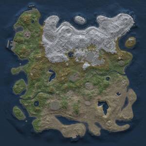 Thumbnail Rust Map: Procedural Map, Size: 4000, Seed: 1130898486, 14 Monuments