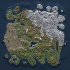 Thumbnail Rust Map: Procedural Map, Size: 4000, Seed: 1561006608, 15 Monuments