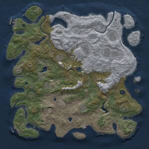 Thumbnail Rust Map: Procedural Map, Size: 4500, Seed: 277333565, 16 Monuments