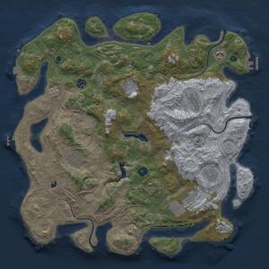 Thumbnail Rust Map: Procedural Map, Size: 4250, Seed: 1310573568, 17 Monuments