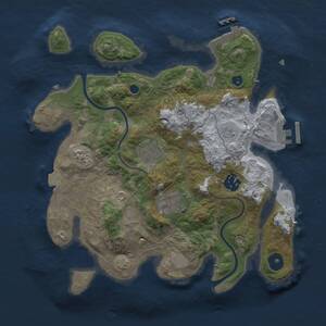 Thumbnail Rust Map: Procedural Map, Size: 3000, Seed: 1526604289, 9 Monuments