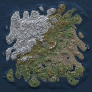 Thumbnail Rust Map: Procedural Map, Size: 4250, Seed: 560238, 17 Monuments