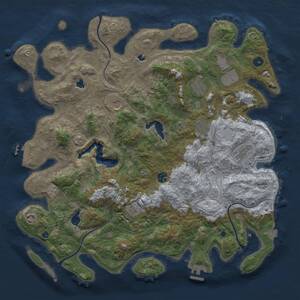 Thumbnail Rust Map: Procedural Map, Size: 4500, Seed: 1160936961, 15 Monuments