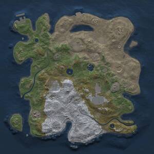 Thumbnail Rust Map: Procedural Map, Size: 3500, Seed: 467231930, 14 Monuments