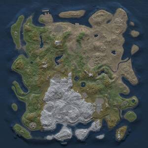 Thumbnail Rust Map: Procedural Map, Size: 4500, Seed: 722749936, 15 Monuments