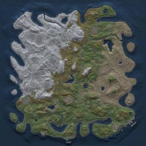 Thumbnail Rust Map: Procedural Map, Size: 4700, Seed: 1368174636, 16 Monuments