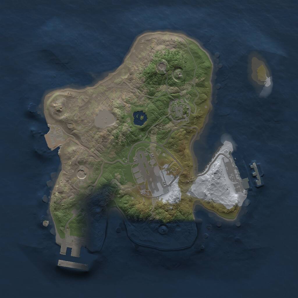 Rust Map: Procedural Map, Size: 2000, Seed: 7878719, 6 Monuments