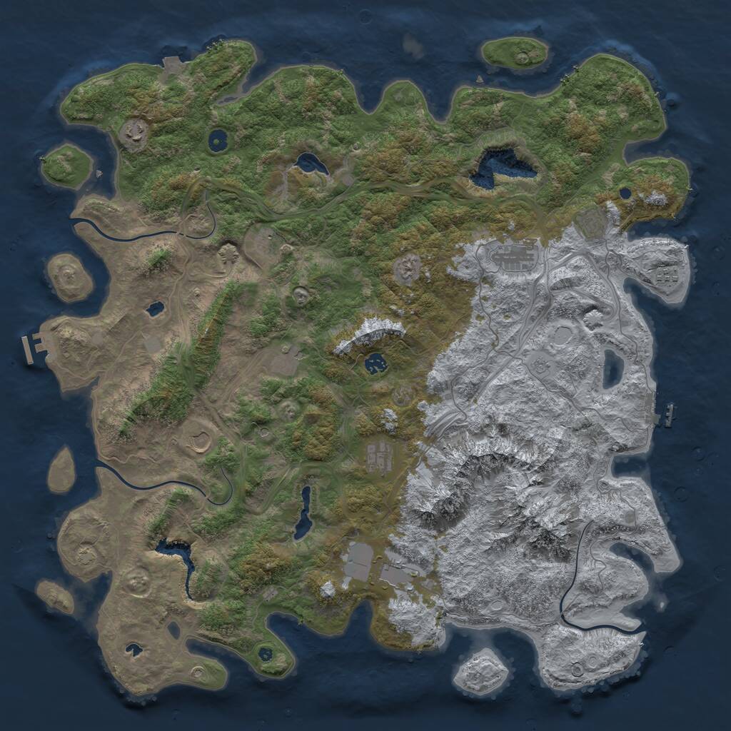 Rust Map: Procedural Map, Size: 5200, Seed: 779779779, 18 Monuments