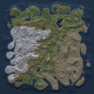 Thumbnail Rust Map: Procedural Map, Size: 4500, Seed: 81407307, 15 Monuments