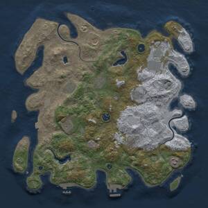 Thumbnail Rust Map: Procedural Map, Size: 4000, Seed: 426870852, 16 Monuments