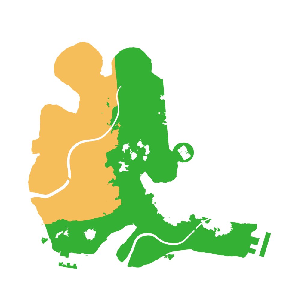 Biome Rust Map: Procedural Map, Size: 2500, Seed: 10000000