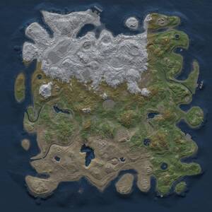 Thumbnail Rust Map: Procedural Map, Size: 4500, Seed: 1837423821, 14 Monuments