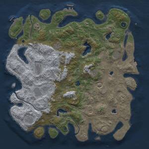 Thumbnail Rust Map: Procedural Map, Size: 4500, Seed: 1925467071, 17 Monuments