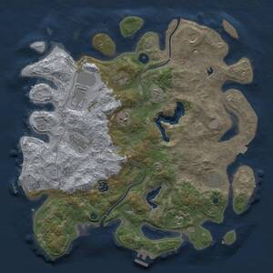 Thumbnail Rust Map: Procedural Map, Size: 4000, Seed: 41024, 14 Monuments