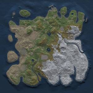 Thumbnail Rust Map: Procedural Map, Size: 3600, Seed: 868, 14 Monuments