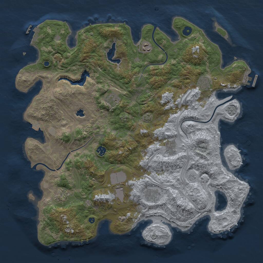 Rust Map: Procedural Map, Size: 4250, Seed: 67778, 15 Monuments