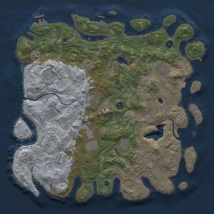 Thumbnail Rust Map: Procedural Map, Size: 4400, Seed: 31020247, 17 Monuments