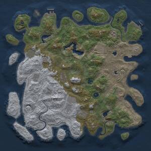 Thumbnail Rust Map: Procedural Map, Size: 4500, Seed: 5685675, 16 Monuments