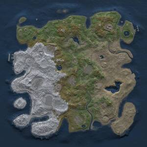 Thumbnail Rust Map: Procedural Map, Size: 4000, Seed: 2128283527, 15 Monuments