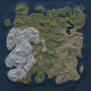 Thumbnail Rust Map: Procedural Map, Size: 4250, Seed: 1343033877, 15 Monuments