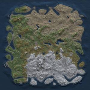 Thumbnail Rust Map: Procedural Map, Size: 5000, Seed: 833497572, 17 Monuments