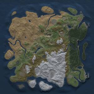Thumbnail Rust Map: Procedural Map, Size: 4500, Seed: 15146777, 19 Monuments