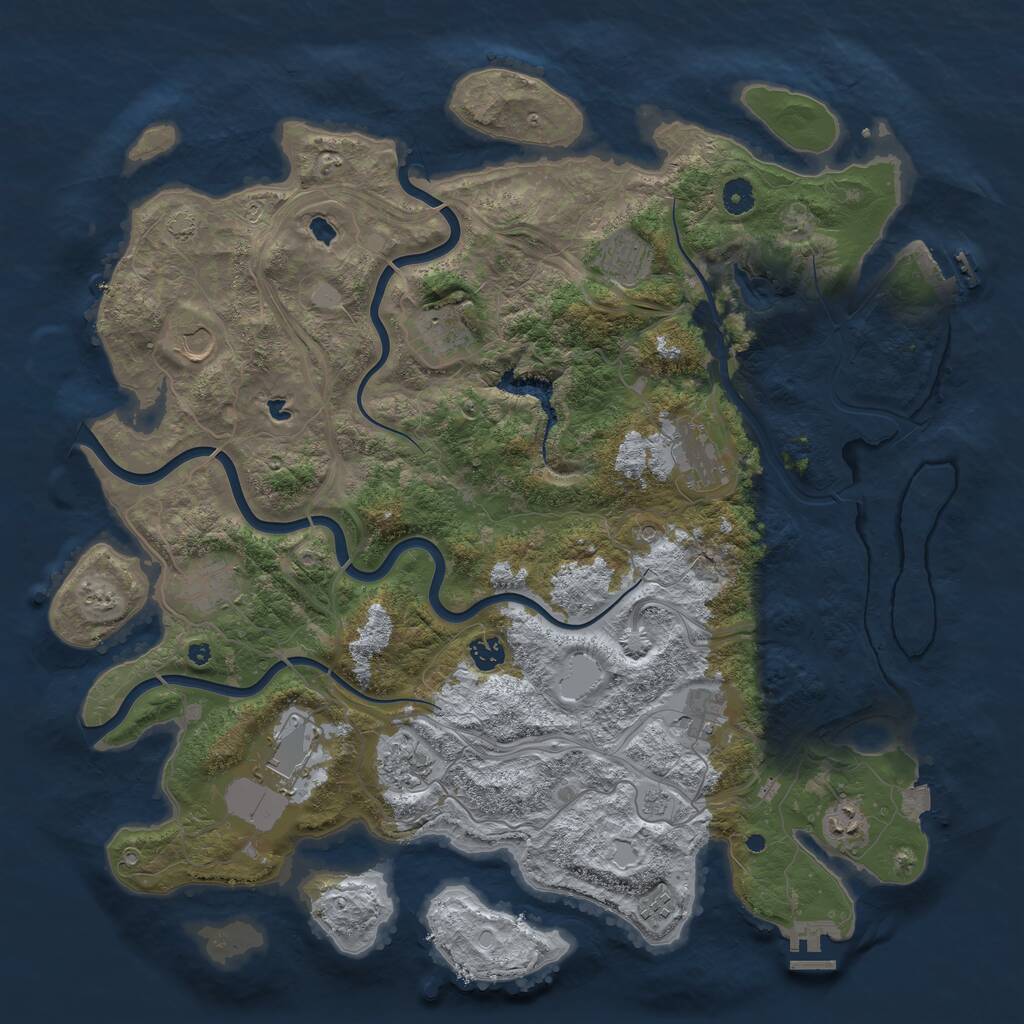 Rust Map: Procedural Map, Size: 4500, Seed: 15146777, 17 Monuments