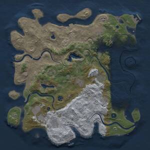 Thumbnail Rust Map: Procedural Map, Size: 4300, Seed: 389310462, 17 Monuments