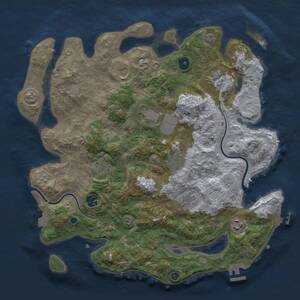 Thumbnail Rust Map: Procedural Map, Size: 3850, Seed: 1599455106, 15 Monuments