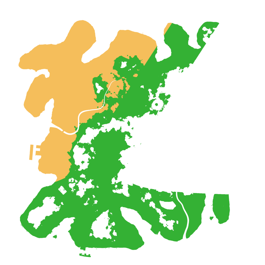 Biome Rust Map: Procedural Map, Size: 3500, Seed: 26670