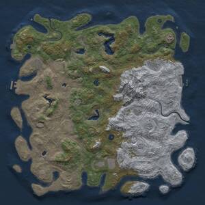 Thumbnail Rust Map: Procedural Map, Size: 5000, Seed: 1385200142, 16 Monuments