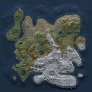 Thumbnail Rust Map: Procedural Map, Size: 3000, Seed: 880173783, 7 Monuments