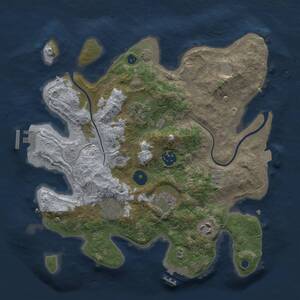 Thumbnail Rust Map: Procedural Map, Size: 3200, Seed: 295098217, 12 Monuments