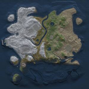 Thumbnail Rust Map: Procedural Map, Size: 3500, Seed: 932472753, 12 Monuments