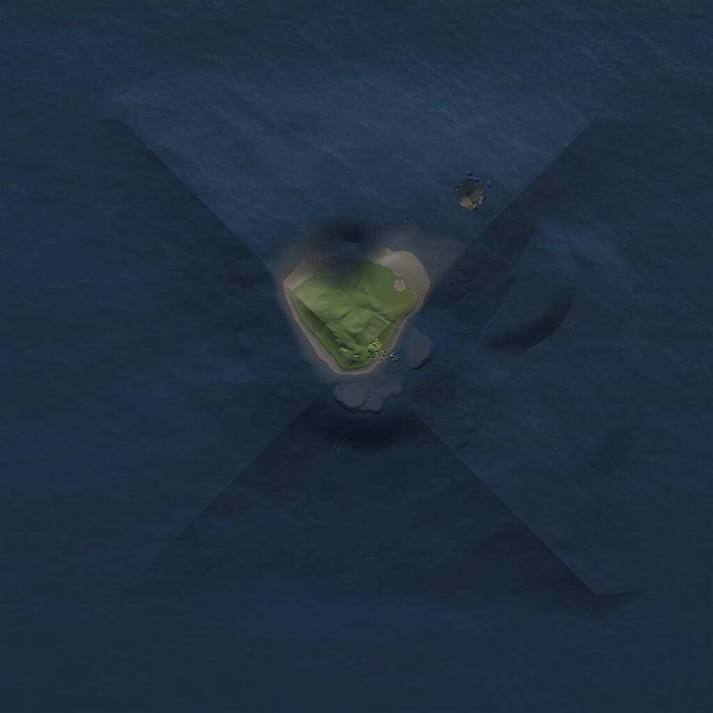 Rust Map: Procedural Map, Size: 1000, Seed: 1410250531, 1 Monuments
