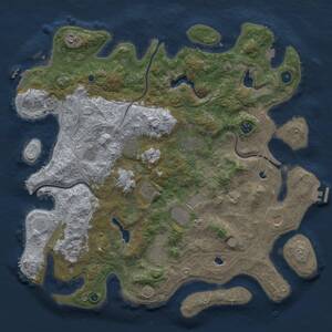 Thumbnail Rust Map: Procedural Map, Size: 4500, Seed: 569909164, 17 Monuments