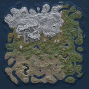 Thumbnail Rust Map: Procedural Map, Size: 5000, Seed: 1288838798, 17 Monuments