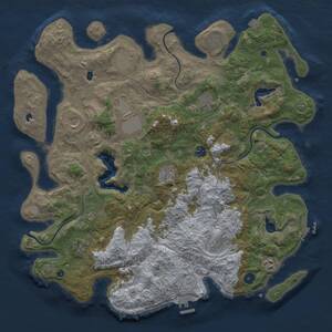 Thumbnail Rust Map: Procedural Map, Size: 4500, Seed: 483370773, 17 Monuments