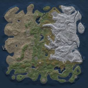 Thumbnail Rust Map: Procedural Map, Size: 5000, Seed: 2033506301, 17 Monuments