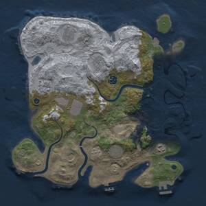 Thumbnail Rust Map: Procedural Map, Size: 3500, Seed: 1469034496, 15 Monuments
