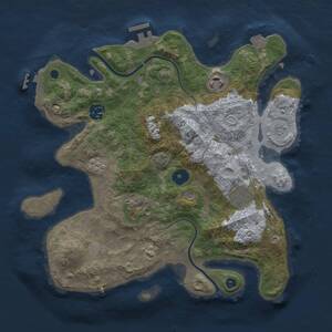 Thumbnail Rust Map: Procedural Map, Size: 3150, Seed: 1337, 11 Monuments