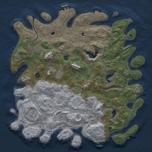 Thumbnail Rust Map: Procedural Map, Size: 4500, Seed: 778940918, 16 Monuments