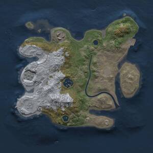 Thumbnail Rust Map: Procedural Map, Size: 2500, Seed: 1893689293, 5 Monuments