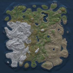 Thumbnail Rust Map: Procedural Map, Size: 4500, Seed: 827999363, 16 Monuments