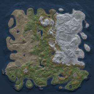 Thumbnail Rust Map: Procedural Map, Size: 4500, Seed: 159612199, 16 Monuments