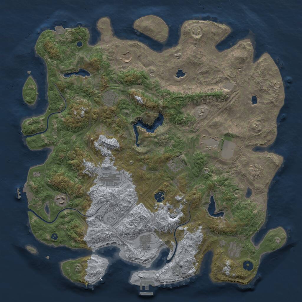 Rust Map: Procedural Map, Size: 4500, Seed: 779779780, 17 Monuments