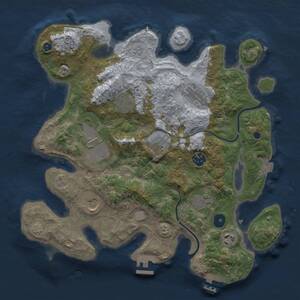 Thumbnail Rust Map: Procedural Map, Size: 3500, Seed: 282980726, 14 Monuments