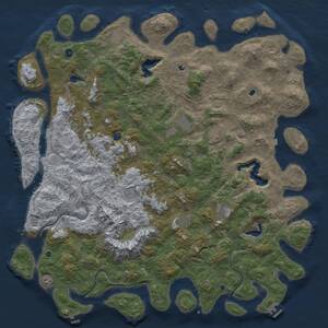 Thumbnail Rust Map: Procedural Map, Size: 6000, Seed: 533516418, 17 Monuments