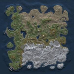 Thumbnail Rust Map: Procedural Map, Size: 4200, Seed: 1095125770, 16 Monuments