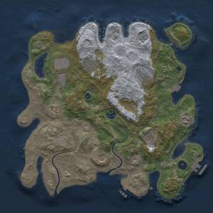 Thumbnail Rust Map: Procedural Map, Size: 3600, Seed: 123123123, 15 Monuments